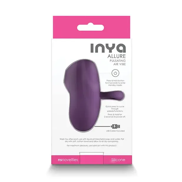 Vibrators INYA Allure Pulsating Air Vibe Dark Purple NS Novelties Vibrators INYA Allure Pulsating Air Vibe Dark Purple NS Novelties