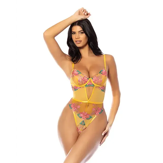 Vibrators Oh La La Cheri Elisabeth Unlined Underwire Embroidered Teddy Yellow Vibrators Oh La La Cheri Elisabeth Unlined Underwire Embroidered Teddy Yellow