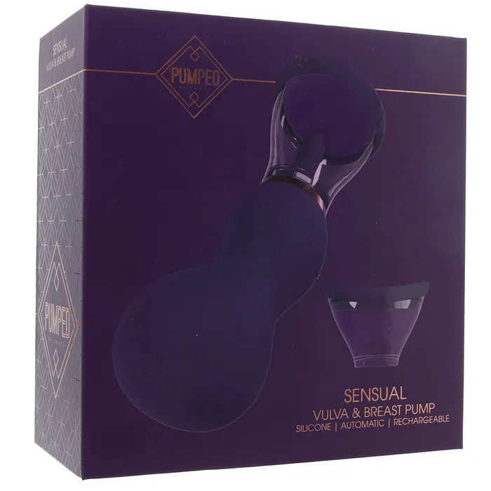 Vibrators Pumped Sensual Vulva Breast Pump in Purple Shots Toys