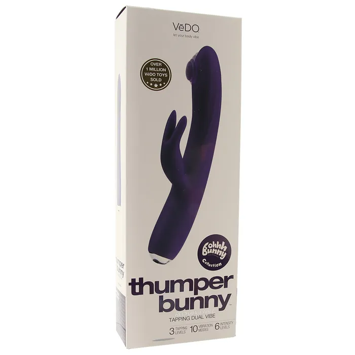 Vibrators VeDO Thumper Bunny Tapping Rabbit Vibe in Purple Vibrators VeDO Thumper Bunny Tapping Rabbit Vibe in Purple