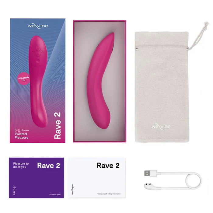 WeVibe WeVibe Rave 2 Twisted Pleasure GSpot Vibrator Fuchsia Vibrators