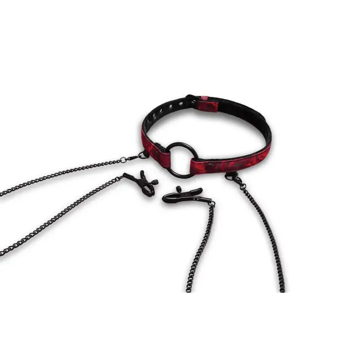 XGen Products Rosegasm Open Mouth Gag W Nipple Clamps Nipple Clitoral Toys XGen Products Rosegasm Open Mouth Gag W Nipple Clamps Nipple Clitoral Toys