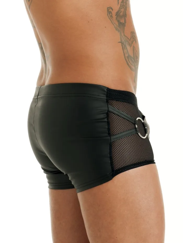 Xander Fishnet Leatherette ORing Boxers HonourSkintwocom Male Sex Toys Xander Fishnet Leatherette ORing Boxers HonourSkintwocom Male Sex Toys