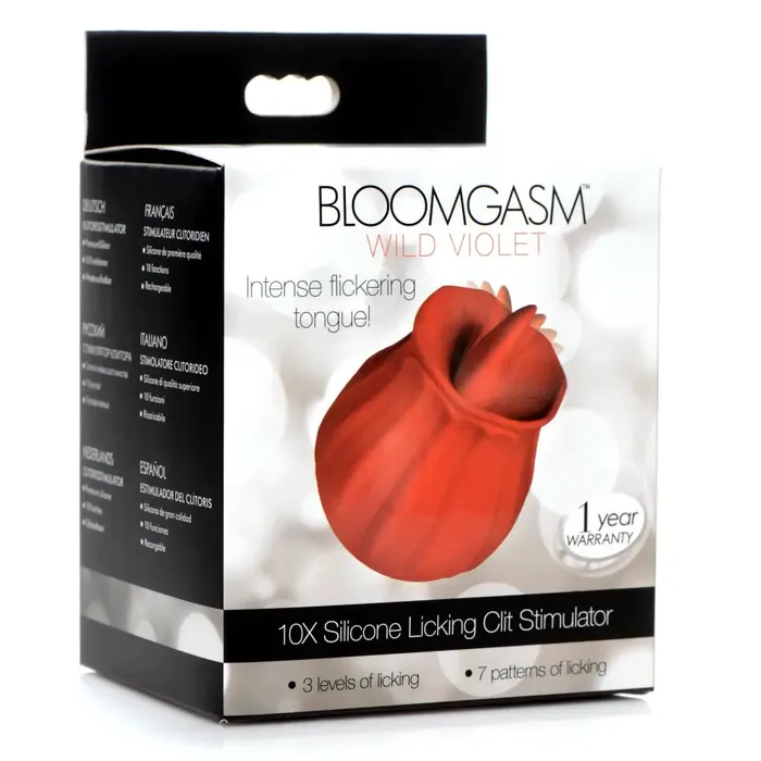 XR Brands Inmi Bloomgasm Wild Violet 10x Licking Stimulator Red Vibrators