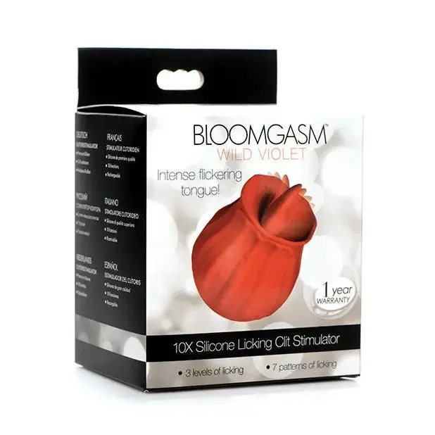 XR Brands Inmi Bloomgasm Wild Violet 10x Licking Stimulator Red Vibrators