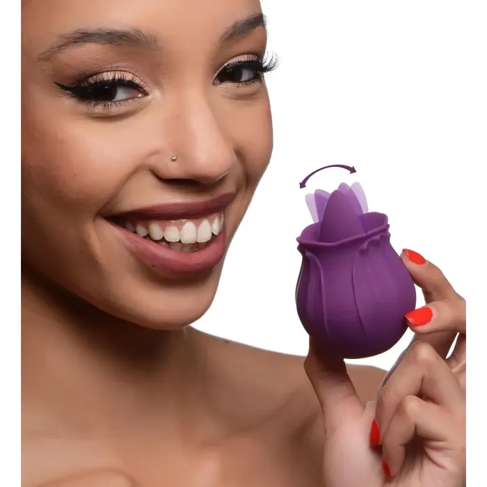 XR Brands Inmi Bloomgasm Wild Violet 10x Licking Stimulator Red Vibrators