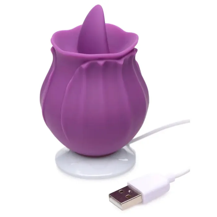 XR Brands Inmi Bloomgasm Wild Violet 10x Licking Stimulator Red Vibrators