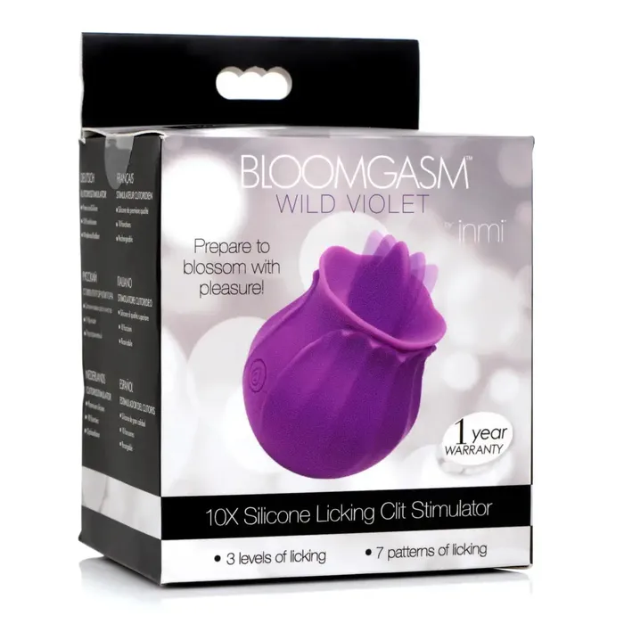 XR Brands Inmi Bloomgasm Wild Violet 10x Licking Stimulator Red Vibrators
