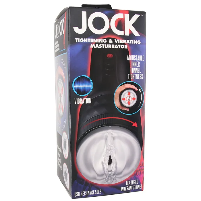 XR Brands Jock Tightening Vibrating Rechargeable Stroker Male Sex Toys