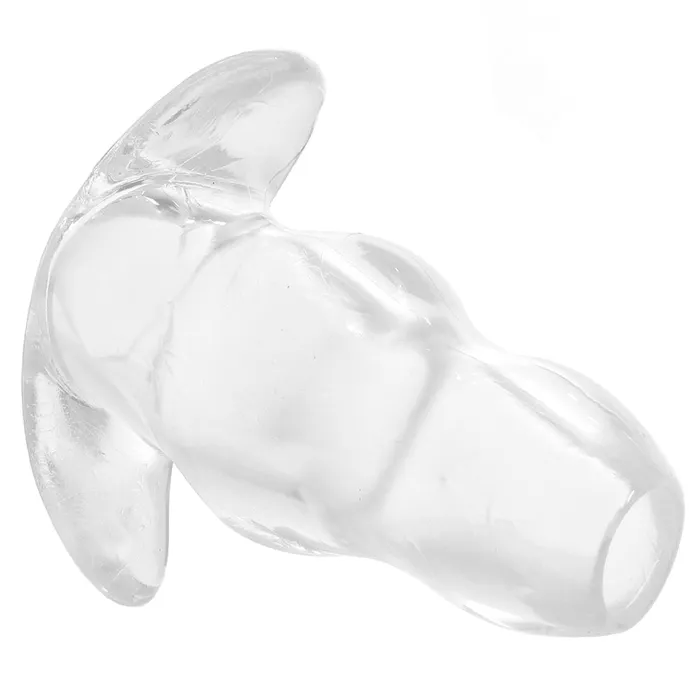 XR Brands Male Sex Toys Master Series Clear View Hollow Anal Plug in XL