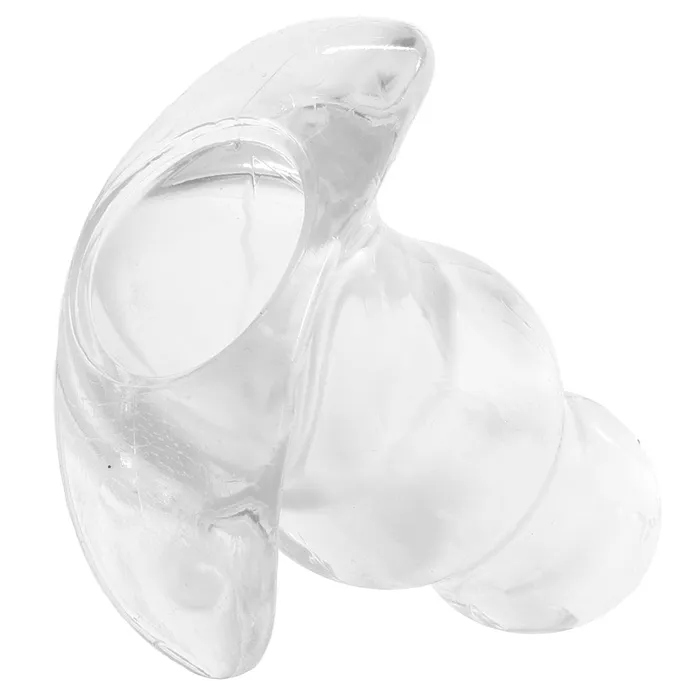 XR Brands Male Sex Toys Master Series Clear View Hollow Anal Plug in XL